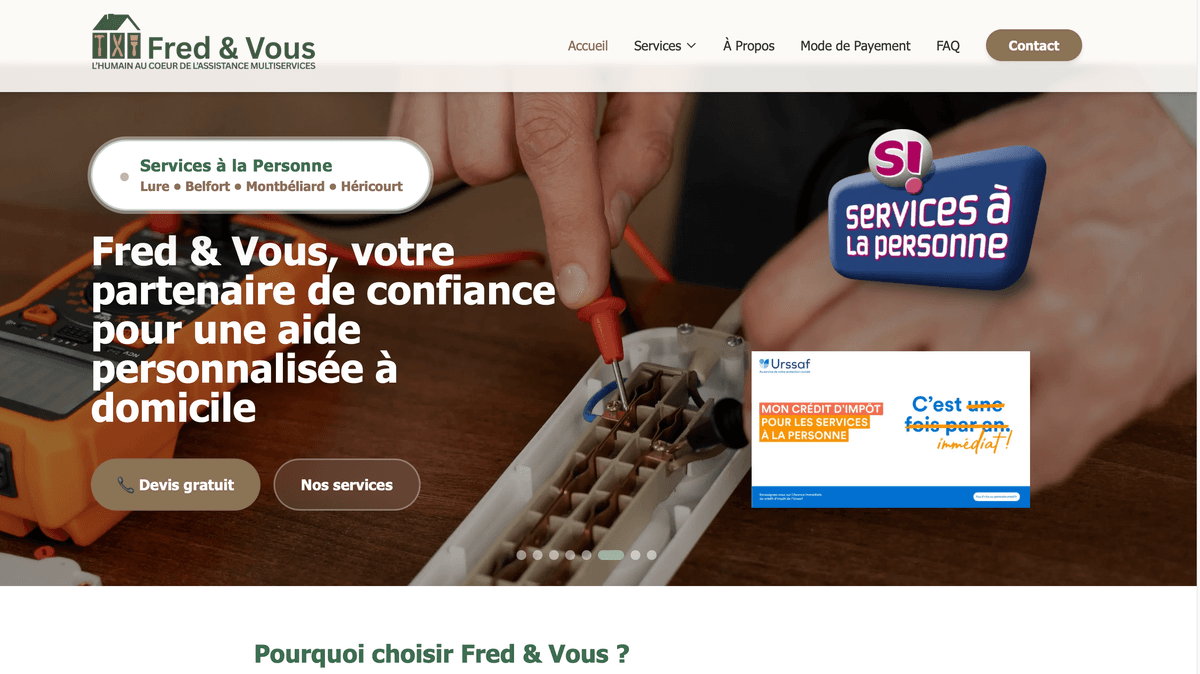 Aperçu du projet Fred & Vous